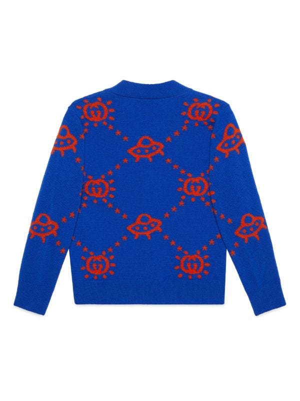 Gucci Kids Interlocking G-pattern Wool Cardigan - Farfetch