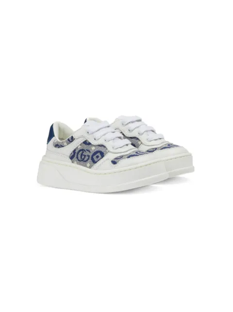 Gucci Kids Double G leather platform sneakers 