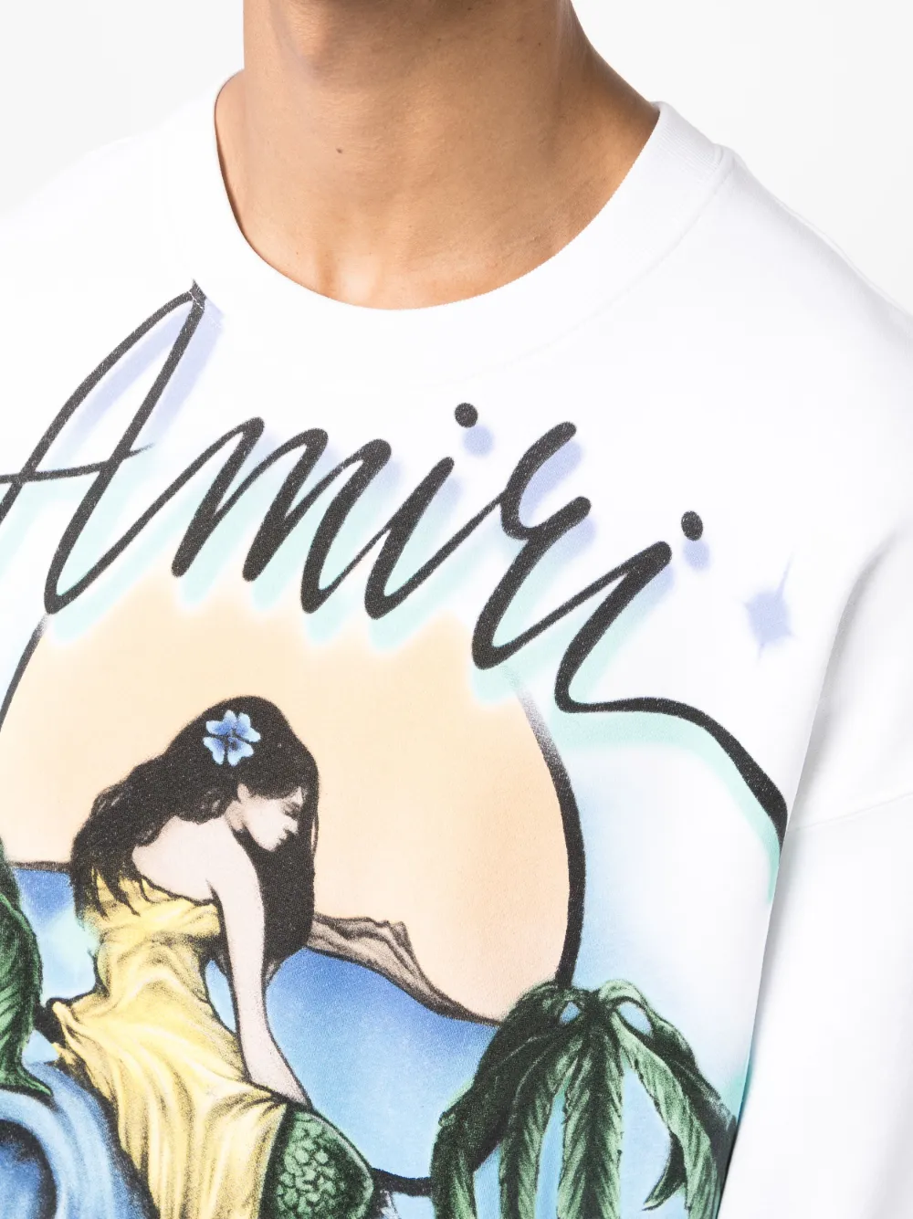 AMIRI Sweater met logoprint Wit