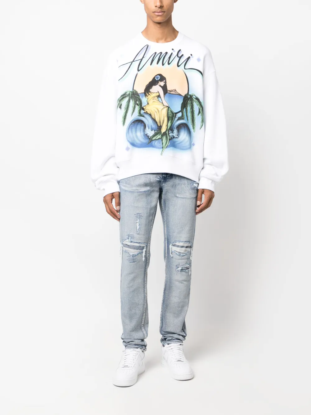 AMIRI Sweater met logoprint Wit