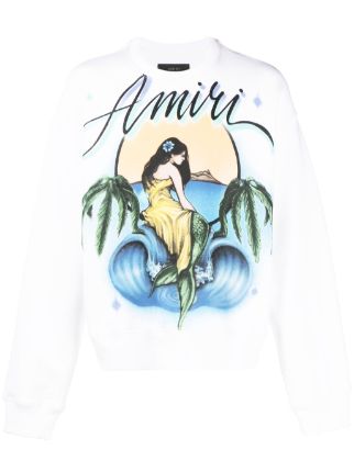 AMIRI logo-print Fleece Slippers - Farfetch