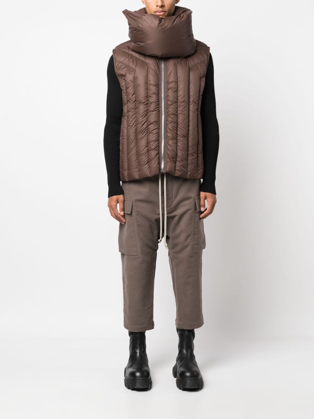 Rick Owens Broek met elastische taille - Bruin