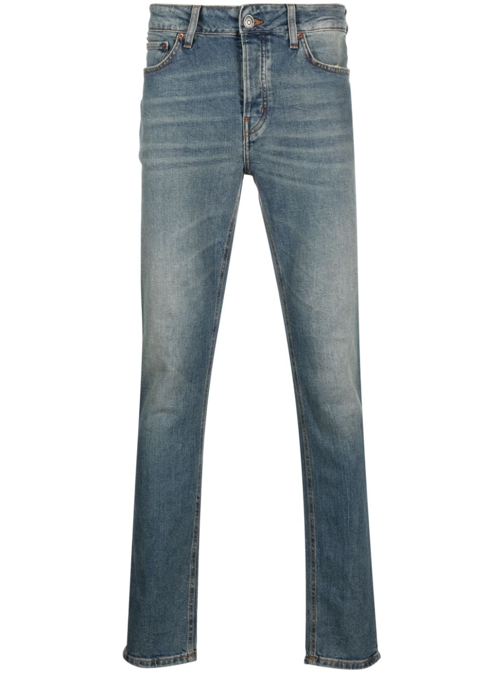 Haikure Stonewashed Mid-rise Jeans In Blue