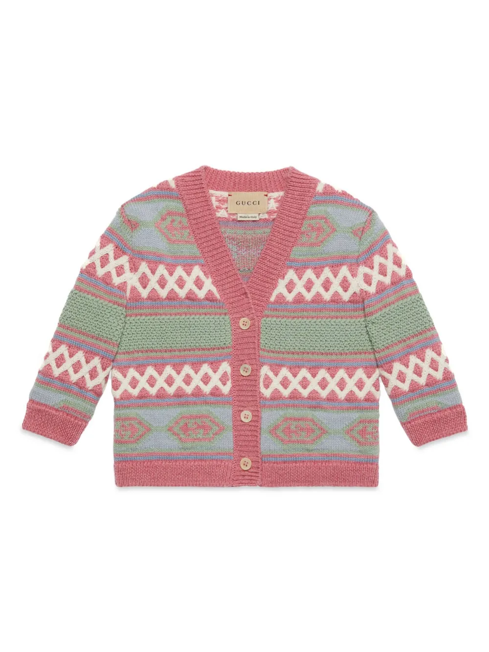 Gucci Kids Intarsia vest Roze