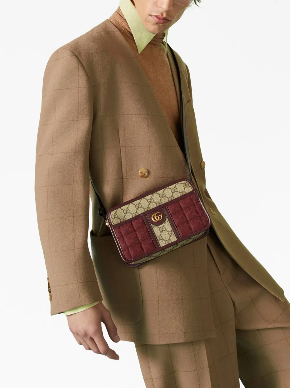 Gucci Schoudertas met GG logo - Rood