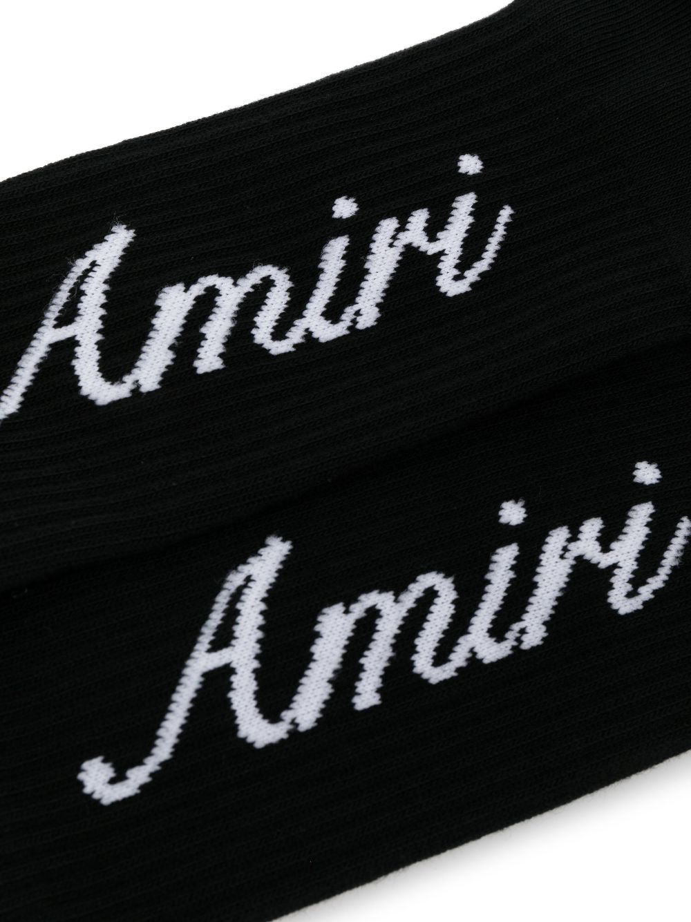 AMIRI intarsia-knitted logo socks - Zwart