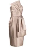 Alberta Ferretti strapless draped midi dress - Pink