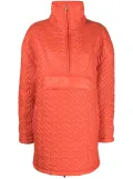 Patrizia Pepe monogram-pattern quilted coat - Orange