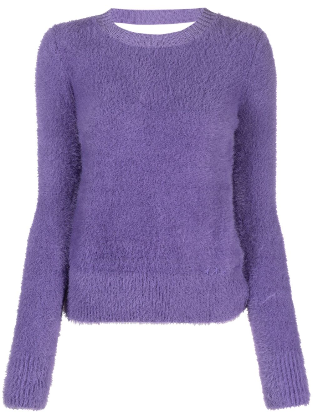 Image 1 of Patrizia Pepe brushed-effect crew-neck jumper