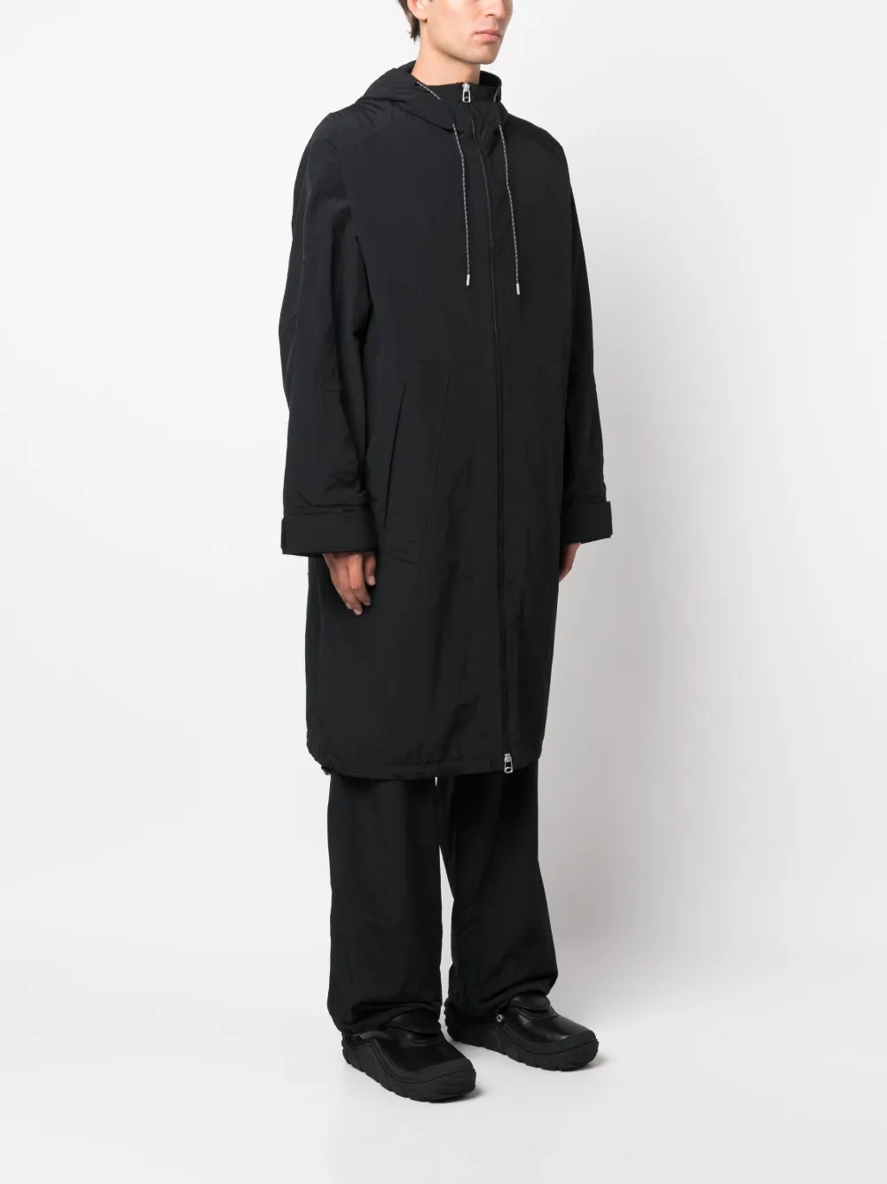  Oamc Zip-up Hooded Parka - Black 