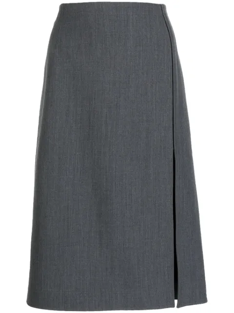 Nº21 mid-rise side-slit skirt