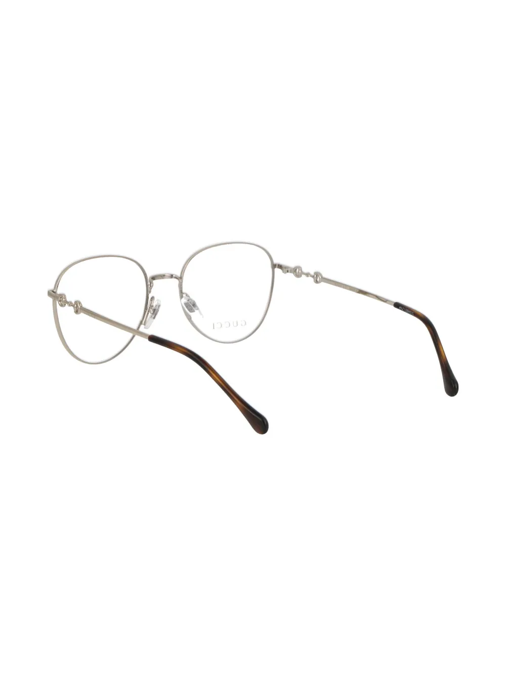 Gucci Eyewear Bril met rond montuur Goud