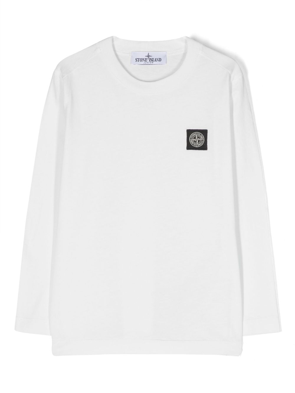 Stone Island Junior Compass-patch cotton T-shirt - White