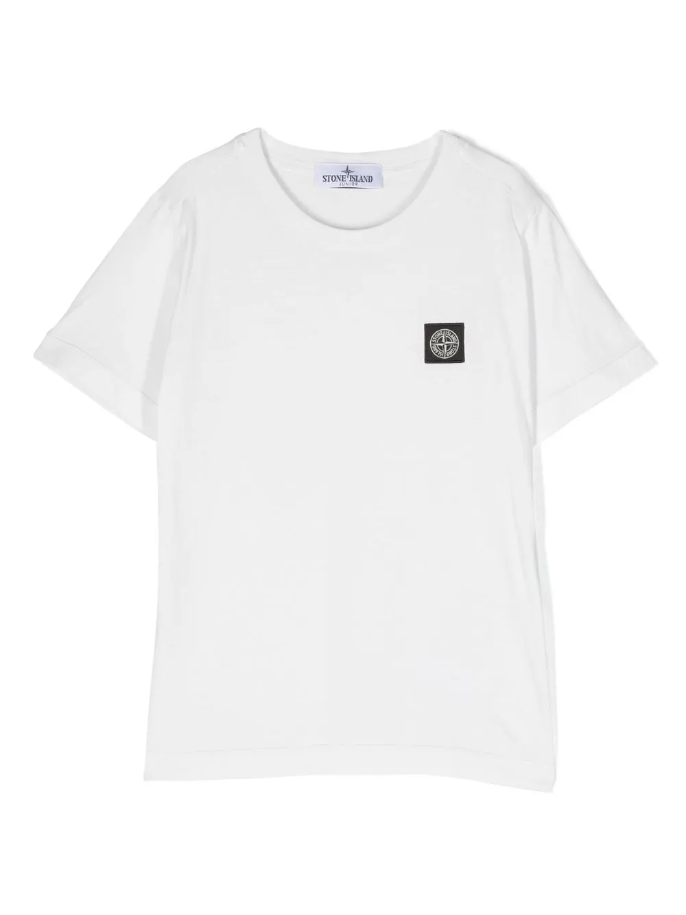 Stone Island Compass-patch Cotton T-shirt In White