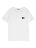 Stone Island Junior Compass-motif cotton T-Shirt - White