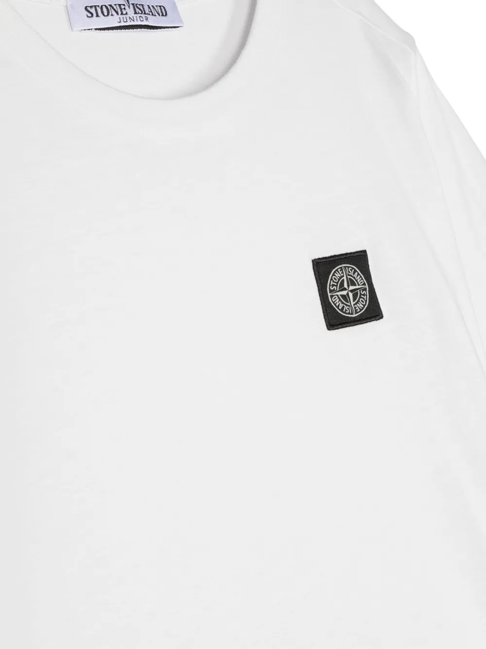 Stone Island Junior T-shirt met Compass-logopatch Wit