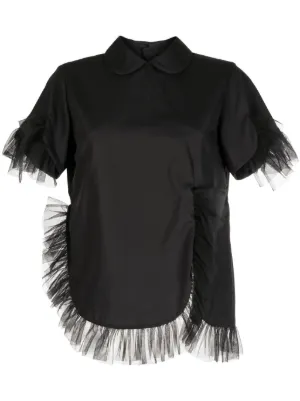 Noir Kei Ninomiya long-sleeve Sheer T-shirt - Farfetch