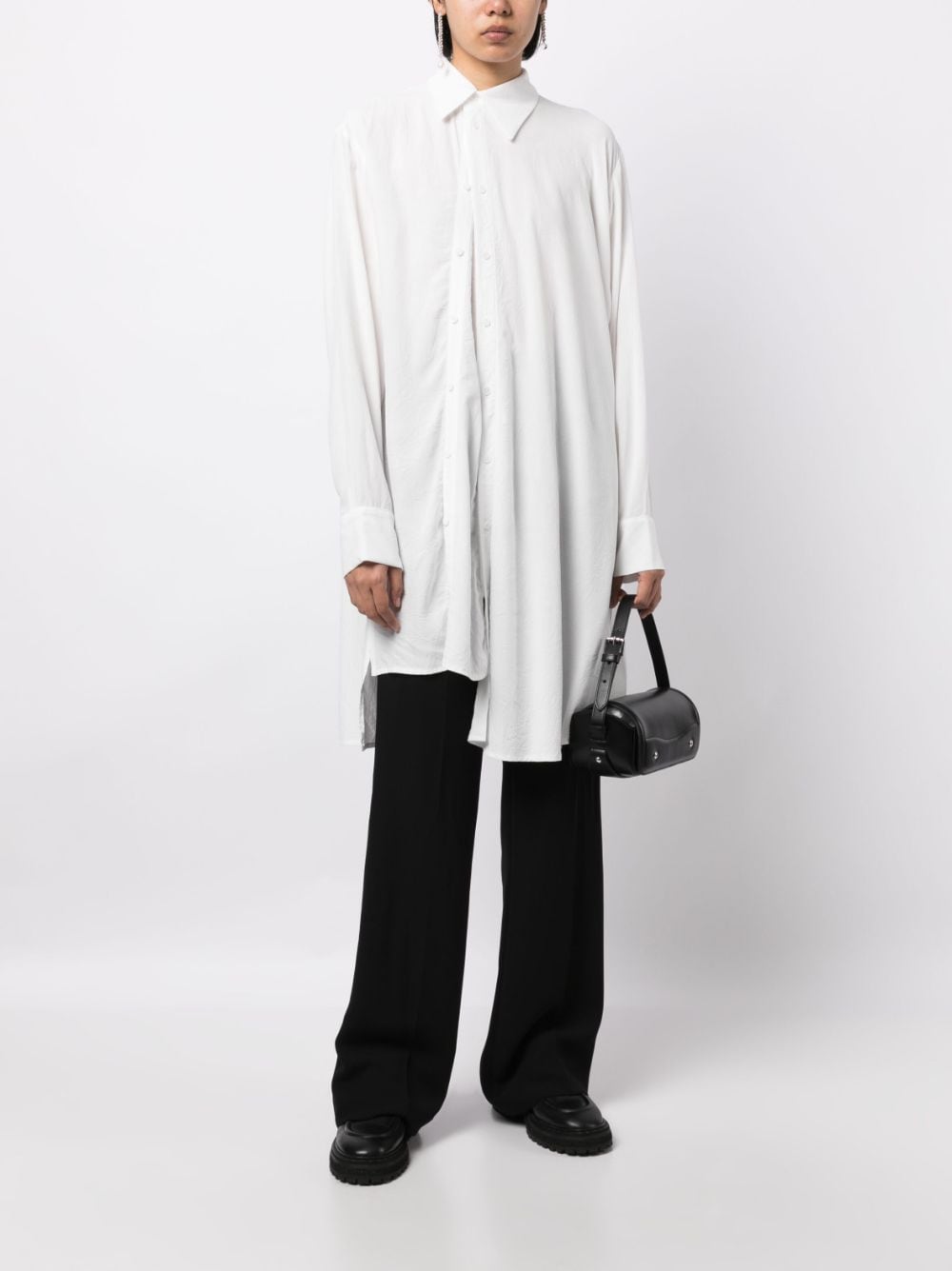 Yohji Yamamoto Asymmetrische blouse - Wit