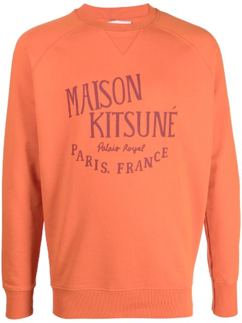 Maison Kitsune logo-print cotton sweatshirt Men