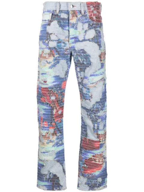AMIRI Aloha Boro straight-leg jeans
