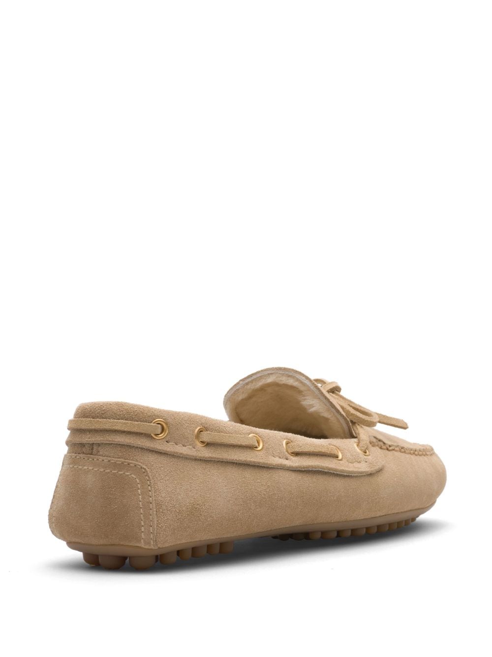 Shop Car Shoe Suede Driving Shoes In Neutrals