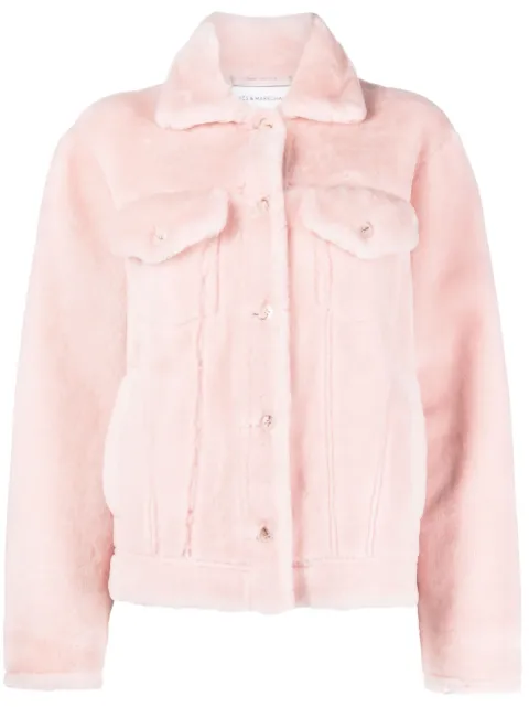 Inès & Maréchal Nuances shearling buttoned jacket
