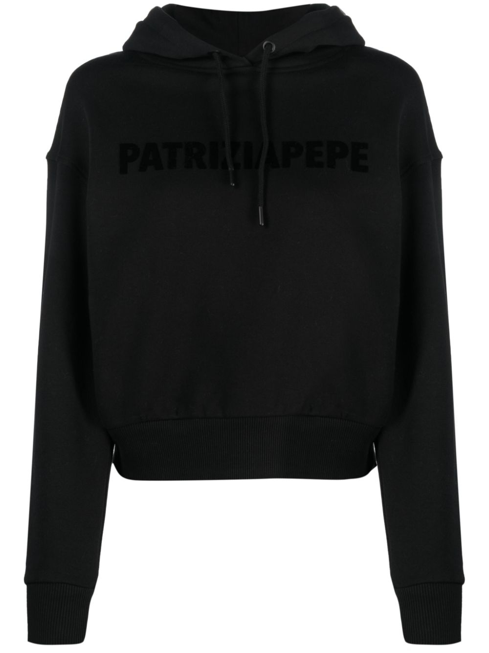 logo-appliqué cotton hoodie