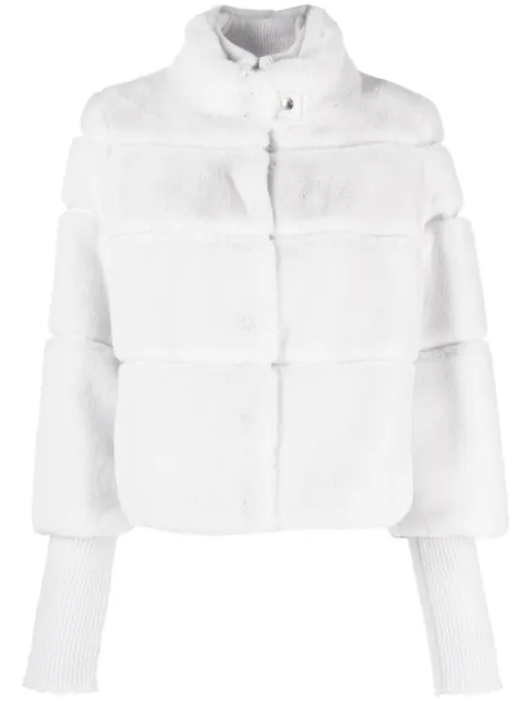 Patrizia Pepe faux-shearling cropped jacket