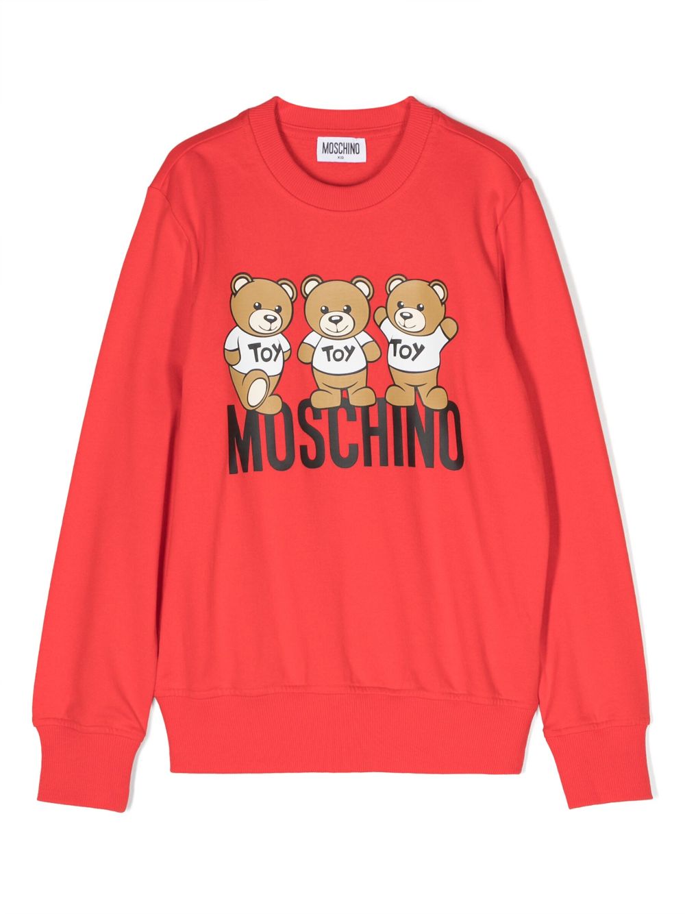 Moschino Kids Teddy Bear motif Cotton Sweatshirt Farfetch