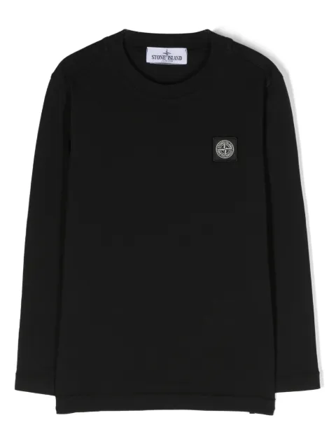 Stone Island Junior Compass-patch cotton T-shirt