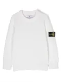 Stone Island Junior Compass-badge crew-neck jumper - White