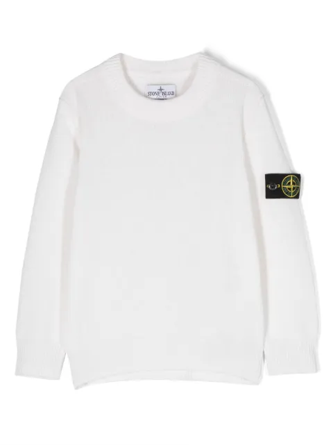 Stone Island Junior Compass-badge crew-neck jumper