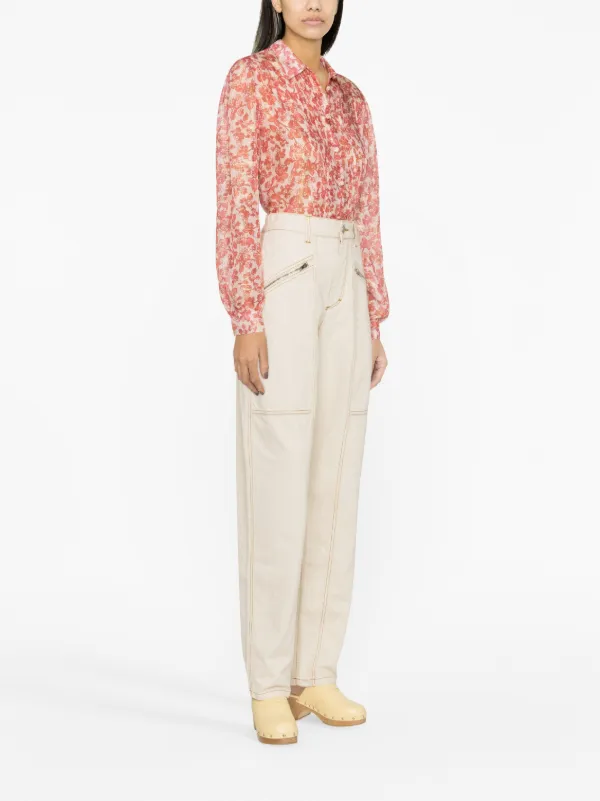 Pantalon Femme Isabel Marant Taille 40 - Coton Léger, Taille Haute, Fabriqué En Inde, Occasion Très Bon état