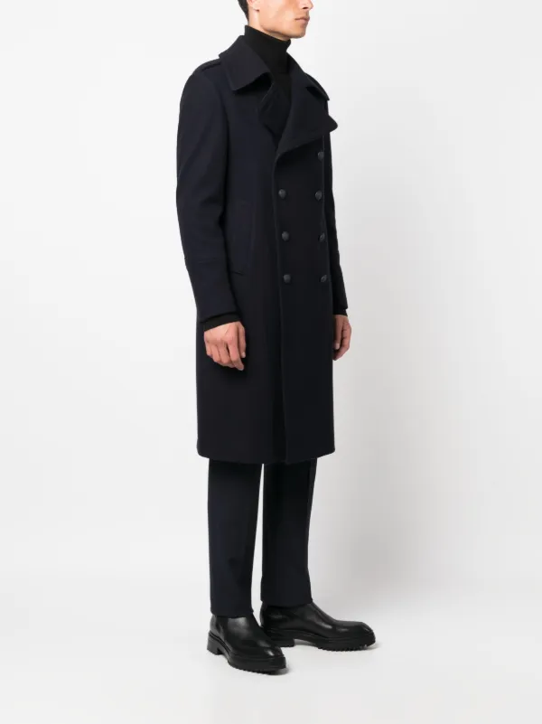 Tagliatore double-breasted Pointed flat-collar Coat - Farfetch