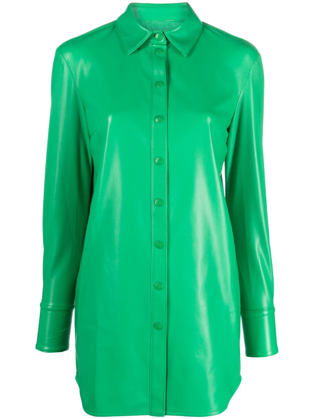 Patrizia Pepe coated long-sleeve shirt - Green