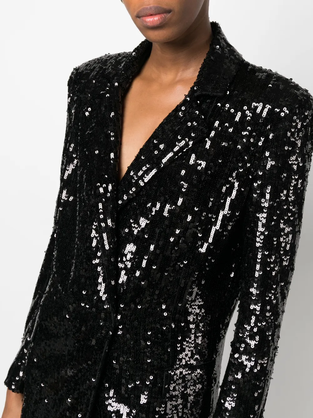 Giacca Blazer Con Paillettes Luminose Per Donna - Giacca Scintillante Da Sera Con Scollo A V E Maniche Lunghe - Perfetta Per Discoteca, Feste, Matrimoni E Party - Taglie XS–XL