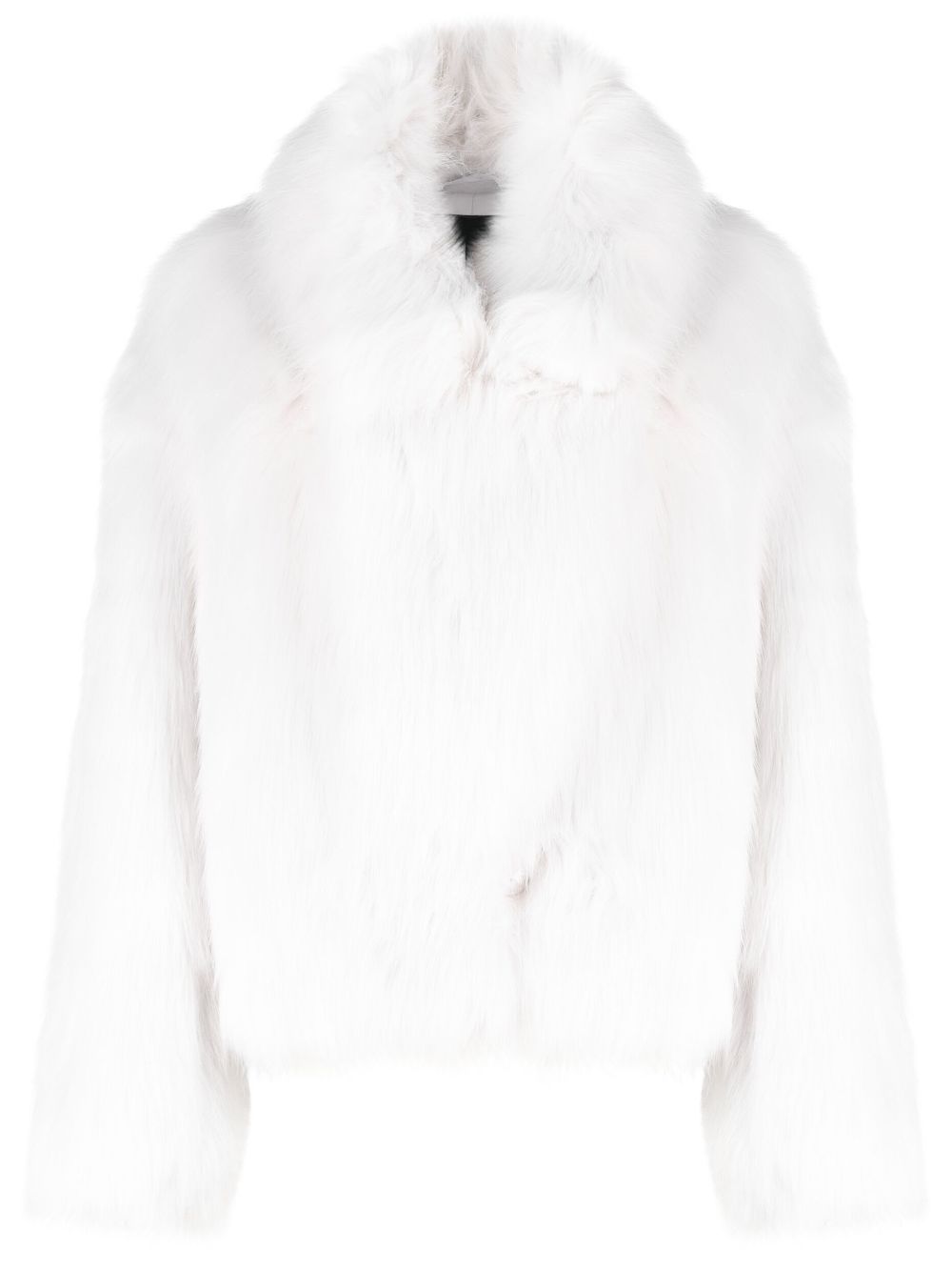 Patrizia Pepe oversized fur-design jacket - White