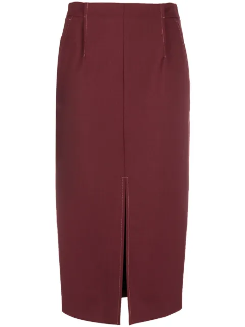 Patrizia Pepe pleat-detailing high-waisted skirt