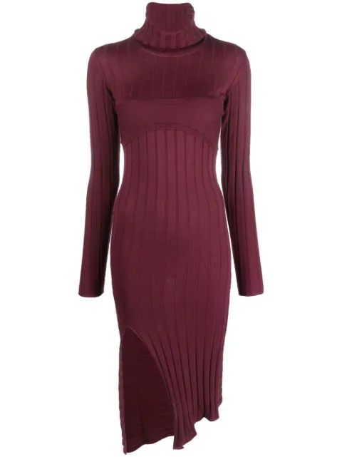 Patrizia Pepe ribbed-knit wool-blend dress