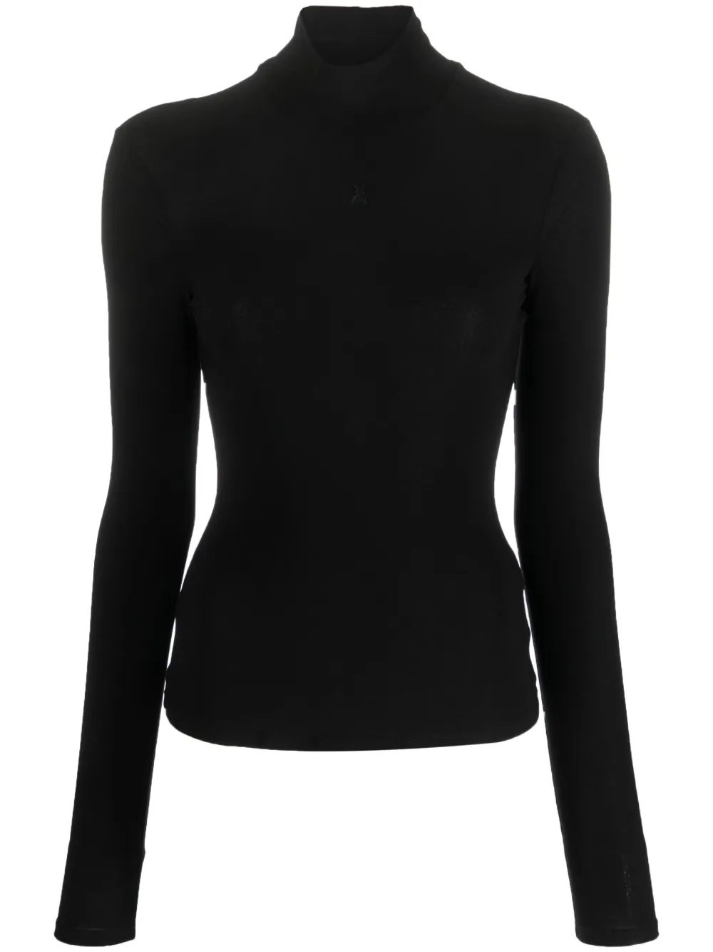 Patrizia Pepe high-neck crepe T-shirt – Black