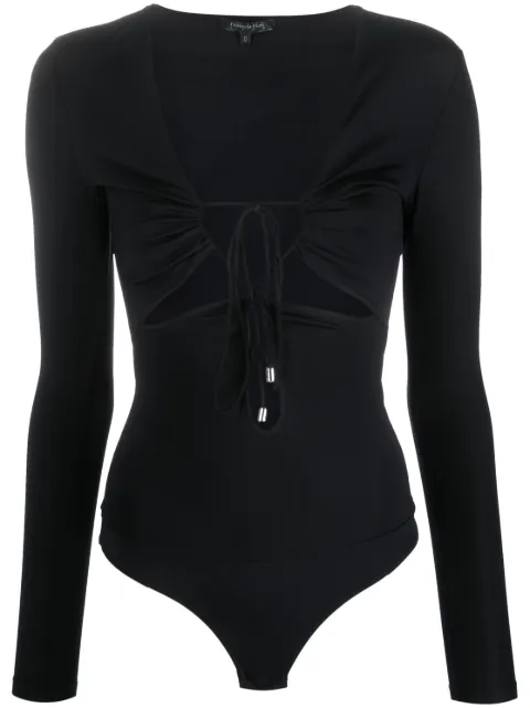 Patrizia Pepe tie-fastening cut-out bodysuit