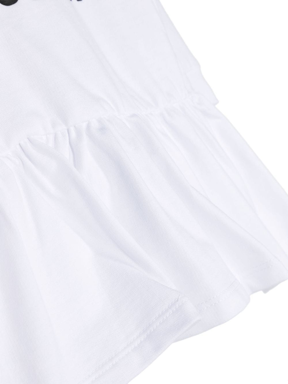 Shop Moschino Logo-print Long-sleeve Dress In White