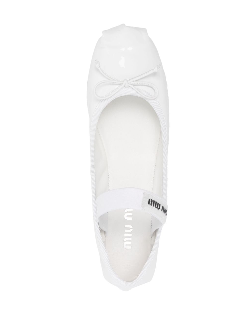 Miu Miu logo-band ballerina shoes Women