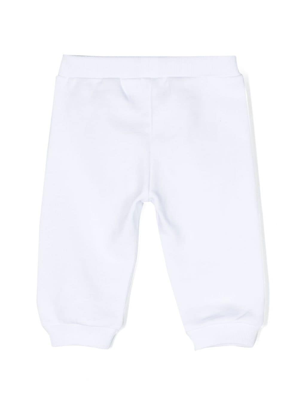 Missoni Kids logo-print cotton track pants - Wit