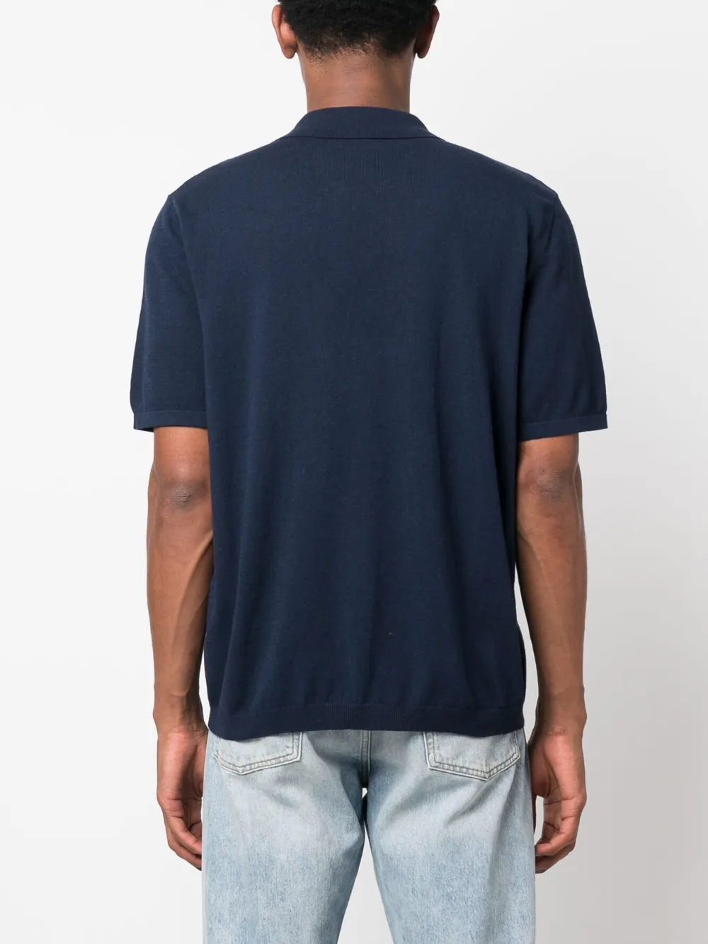 Apc Plain Cotton Polo Shirt In Blue