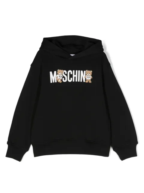 Moschino Kids logo-print cotton hoodie