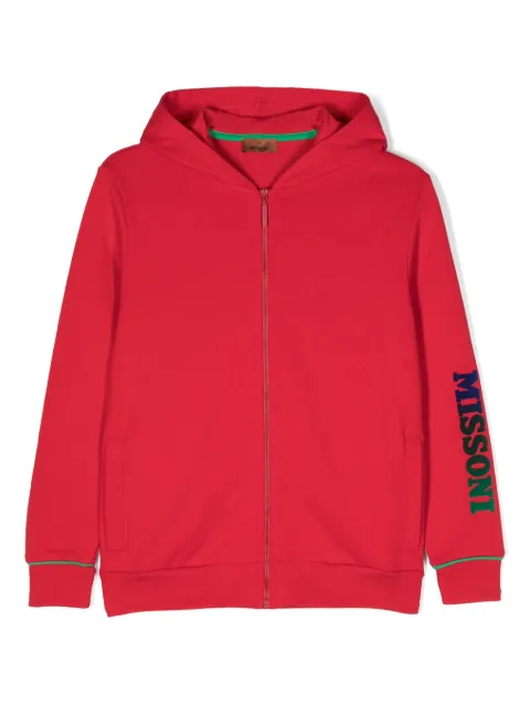 Missoni Kids logo-print cotton hoodie