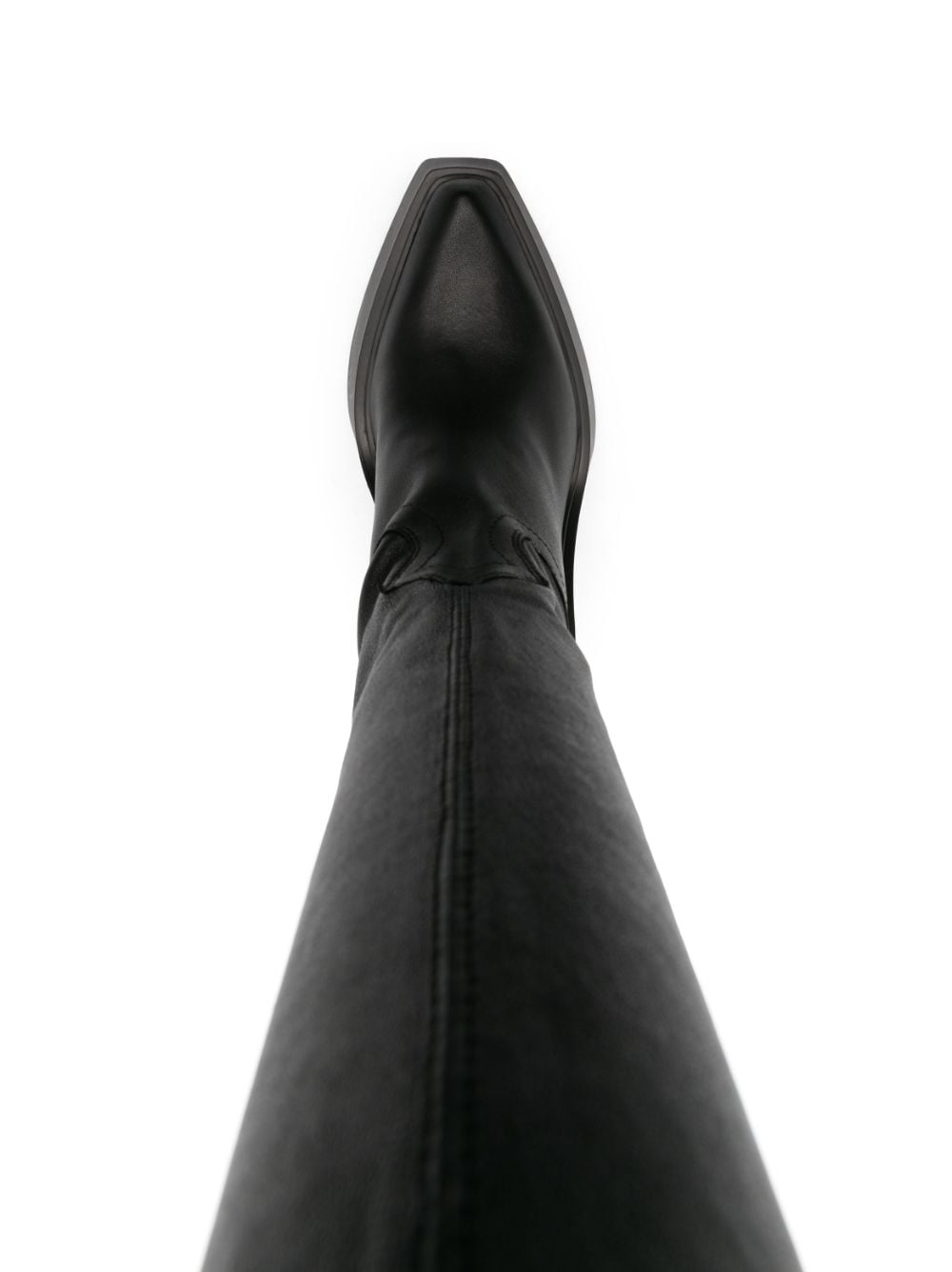 Shop Vic Matie Pointed-toe 115mm Leather Boots In Black