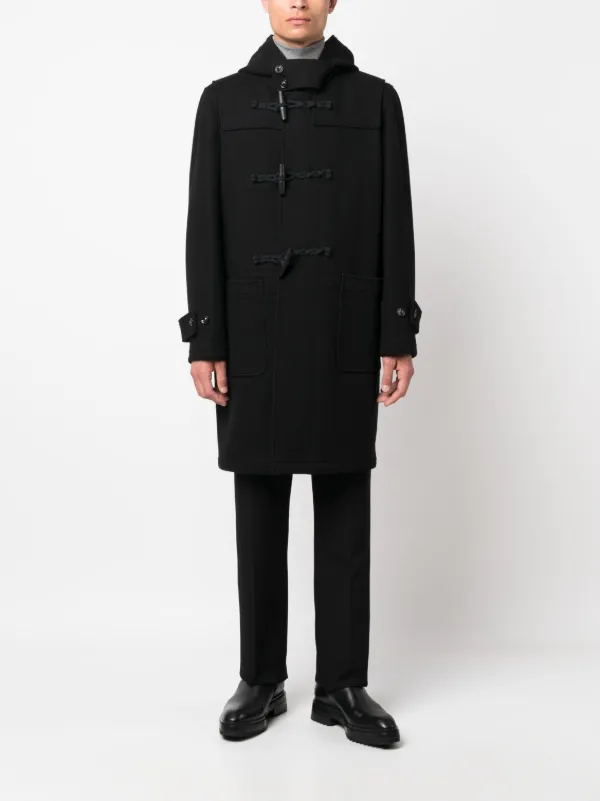 Lardini フーデッド ダッフルコート | ブラック | FARFETCH JP