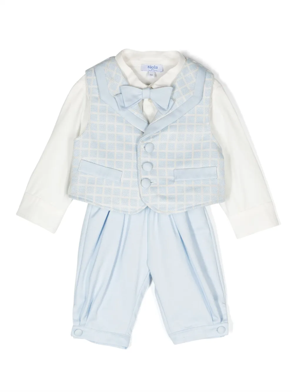 Siola conjunto de pantalón con diseño de dos tonos | azul | Image 1